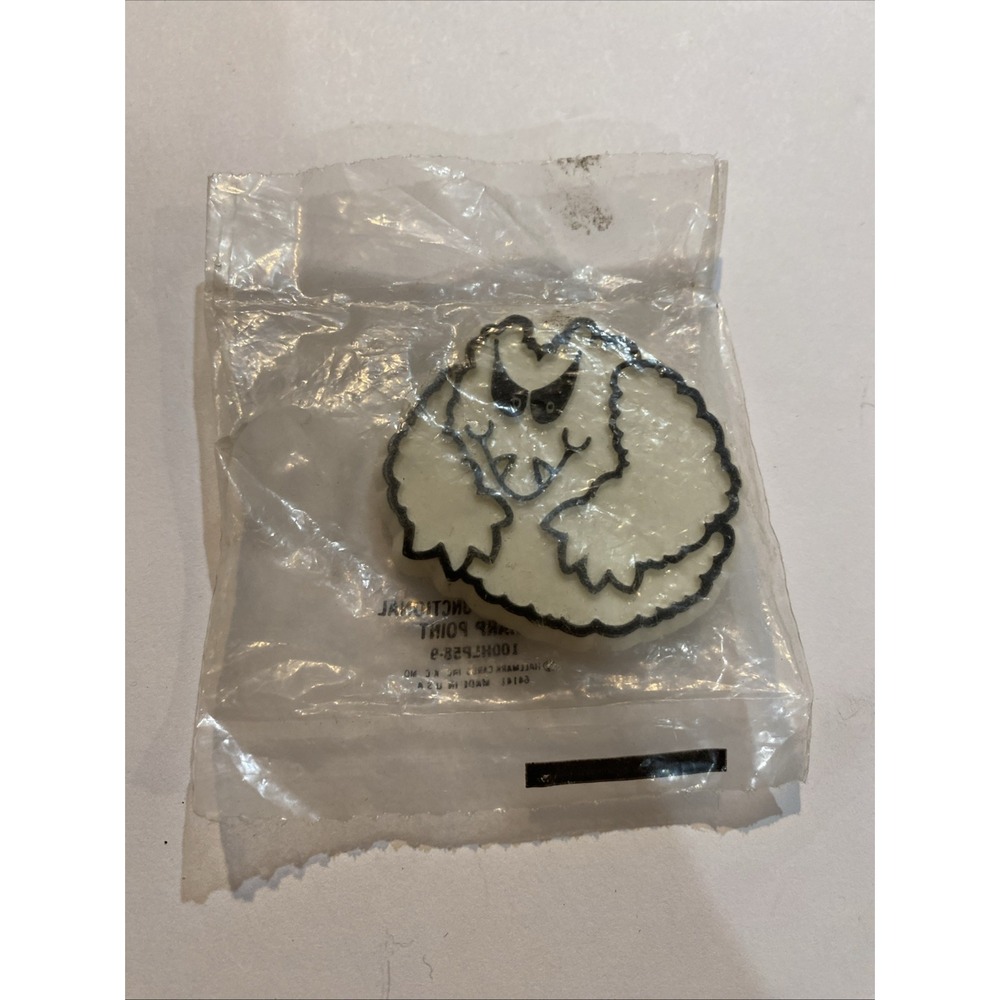 Vtg Hallmark Halloween Monster Goblin Glow in the Dark Lapel Pin in package Seal